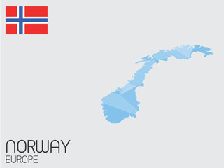 Set of Infographic Elements for the Country of Norway