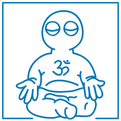 little man in meditation