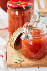 Fototapeta na wymiar Tomato Sauce, Canned Marinara Preserves