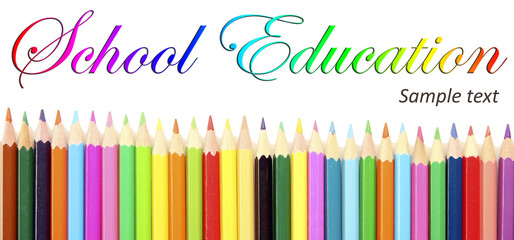 Color pencils isolated on white