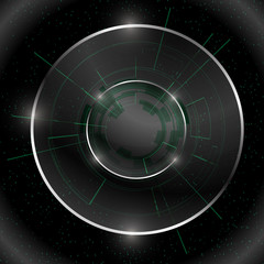 Abstract Modern technology circles vector background