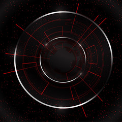 Abstract Modern technology circles vector background