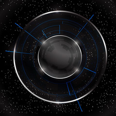 Abstract Modern technology circles vector background