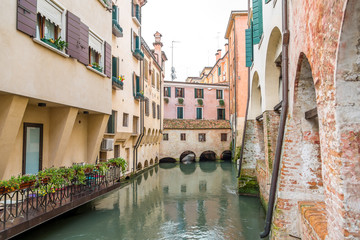 River canal with buildings in Treviso