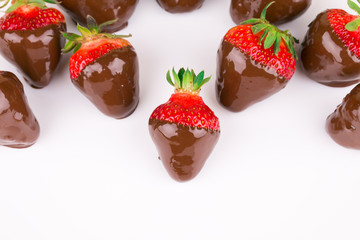 Strawberries in chocolate