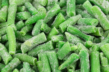 Green frozen french beans