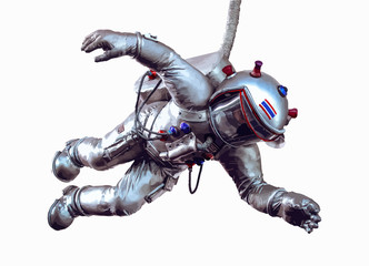 Cartoon isolated Astronaut. Vector