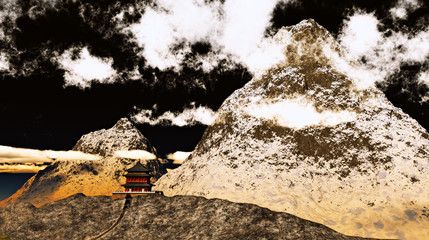 Buddhist temple in Tibet