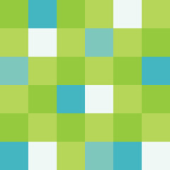 A green and blue pixel art vector background