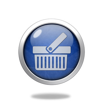 shopping cart circular icon on white background