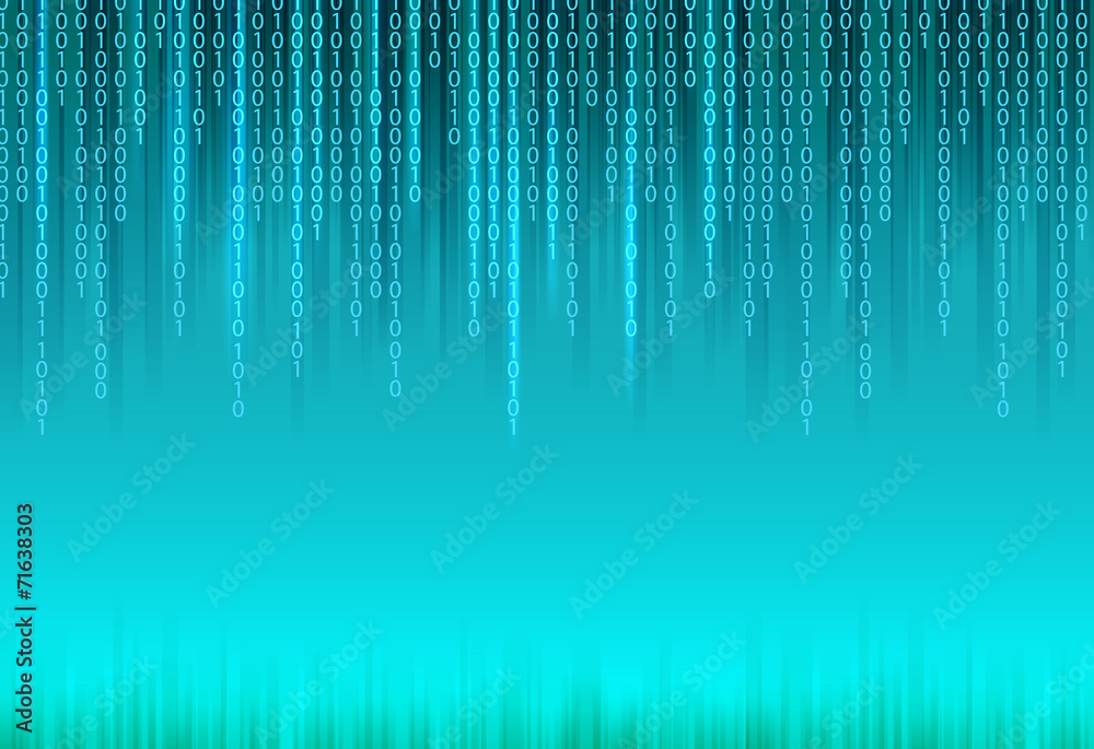 Poster Abstract binary code background.