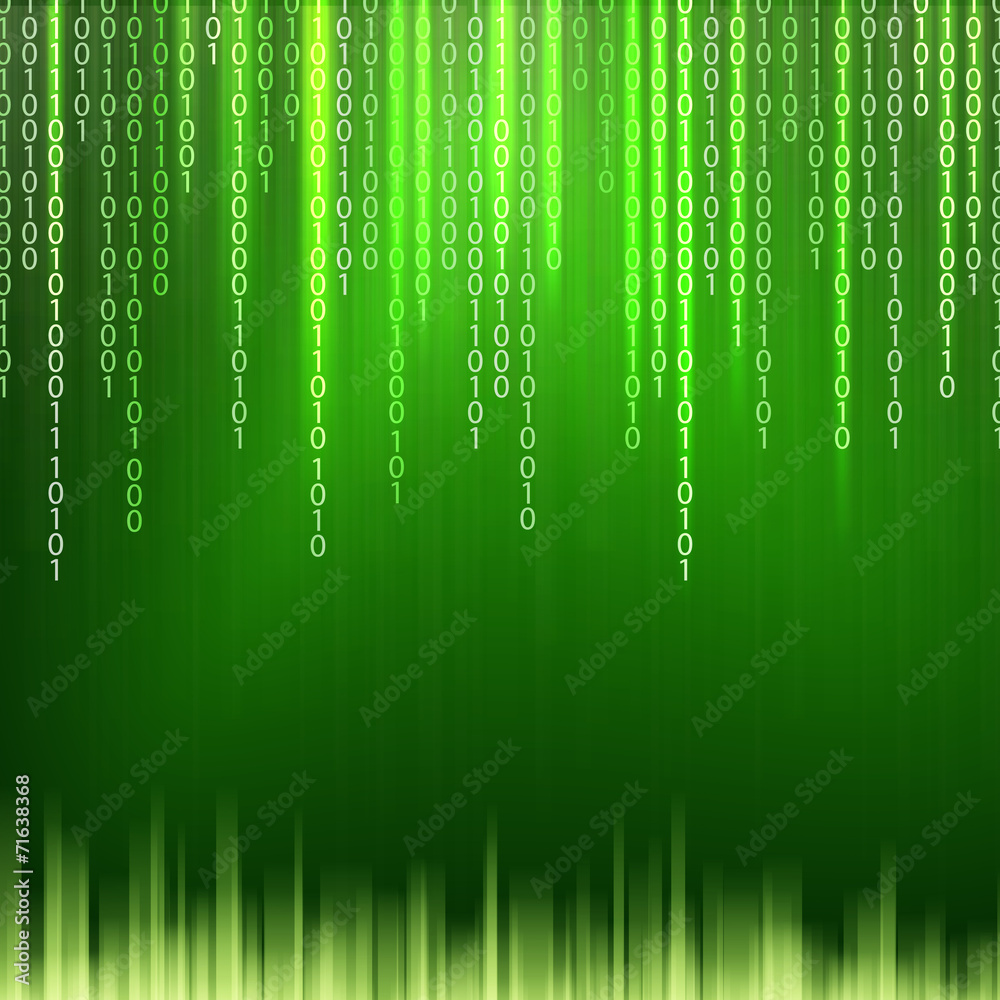 Poster Abstract binary code background.