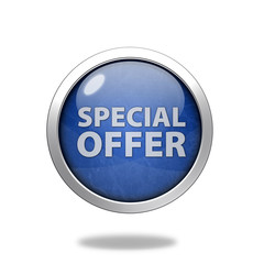 Special offer circular icon on white background