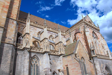Fototapeta premium Collégiale Saint Martin à Colmar, Haut Rhin, Alsace