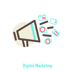 Digital marketing concept