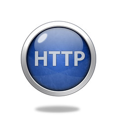http circular icon on white background