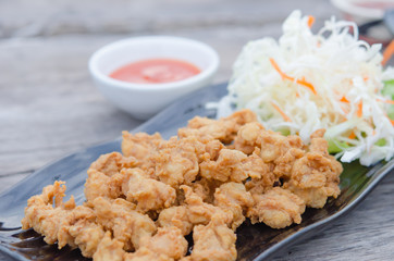 deep fried chicken tendons