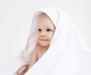 baby with a towel