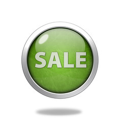 sale circular icon on white background
