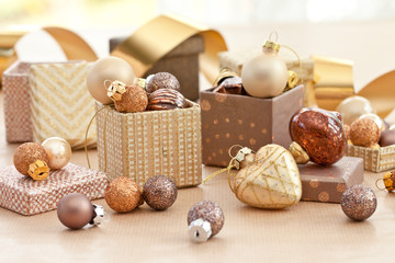 Bunte Christbaumkugeln