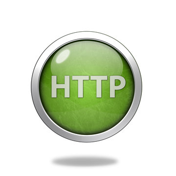 http circular icon on white background