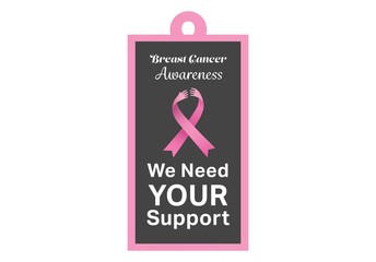 Breast cancer awareness message on poster