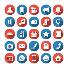 Social and media icons