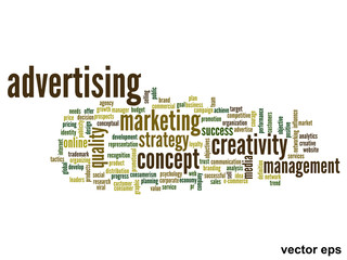 Vector conceptual advertising business word cloud