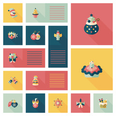 Merry Christmas flat app ui background,eps10