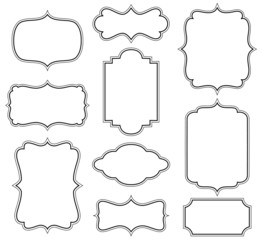 Set of simple decorative frames