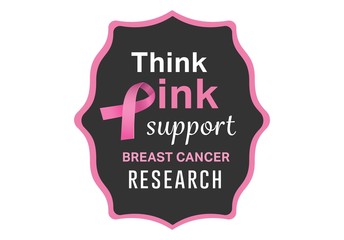 Breast cancer awareness message on poster