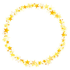Frame Golden Christmas Stars