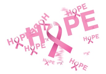 Breast cancer awareness ribbons