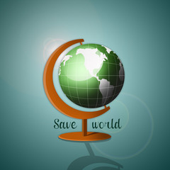 Globe for save the world