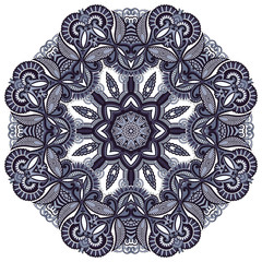 Circle lace ornament, round ornamental pattern