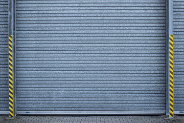 Hintergrund verinktes Stahltor (roll-up door) © pixs:sell