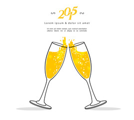 Glasses of champagne