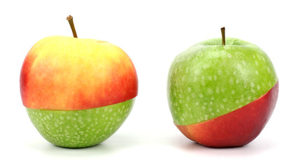 Mixed Fruit isolated on a white background...