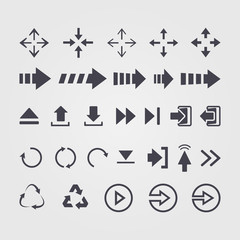 Vector set of different vector arrows sign,symbol