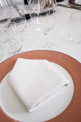 Plate with napkin
