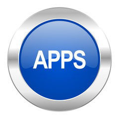 apps blue circle chrome web icon isolated