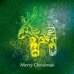 Vector christmas postcard design