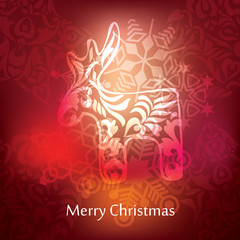 Vector christmas postcard design