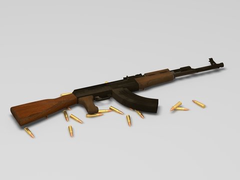 AK47 with ammo