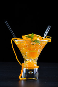 Fresh orange Mojito cocktail