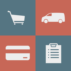 Icons purchase process for online store