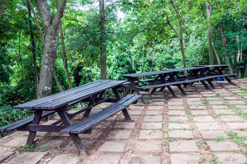 Wooden bench