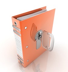 folder for papers and lock