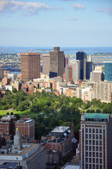 Fototapeta premium Boston Custom House, Financial district and Back Bay