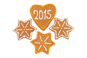 Homemade new year cookies - 2015 number